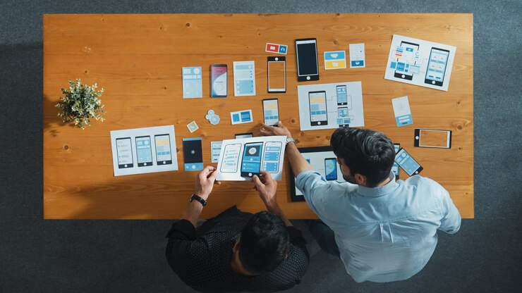 Developer working ux ui design while partner working together convocation 31965 600991