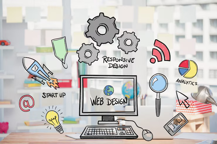 Web design concept with drawings 1134 77