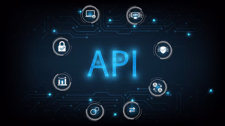 Application programming interface api blue background software development tool information t 666034 570