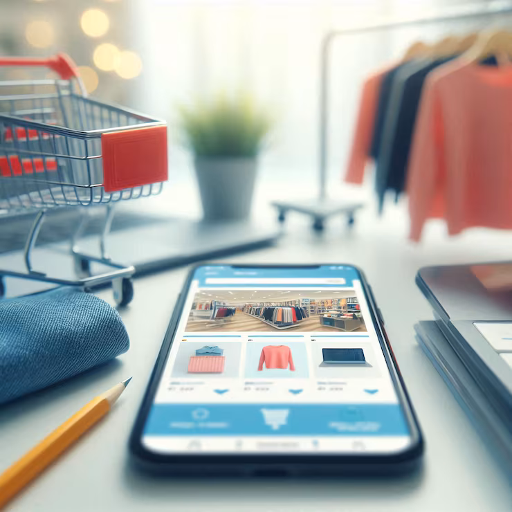 Shopping via mobile phone ecommerce 869741 2898